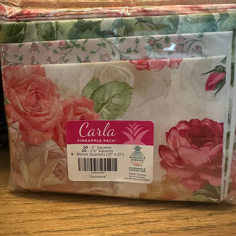 Pineapple Fabrics Carla Pineapple Pack Romance Floral Cotton Quilt Precuts 45pc